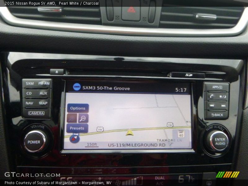 Pearl White / Charcoal 2015 Nissan Rogue SV AWD