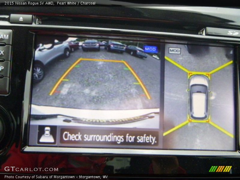 Pearl White / Charcoal 2015 Nissan Rogue SV AWD