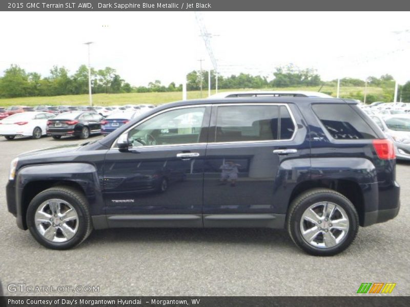 Dark Sapphire Blue Metallic / Jet Black 2015 GMC Terrain SLT AWD