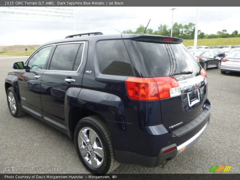 Dark Sapphire Blue Metallic / Jet Black 2015 GMC Terrain SLT AWD