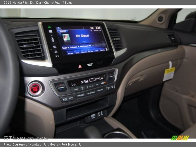 Dark Cherry Pearl / Beige 2016 Honda Pilot EX