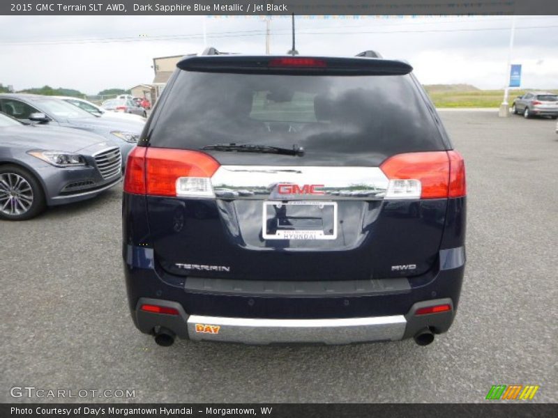 Dark Sapphire Blue Metallic / Jet Black 2015 GMC Terrain SLT AWD