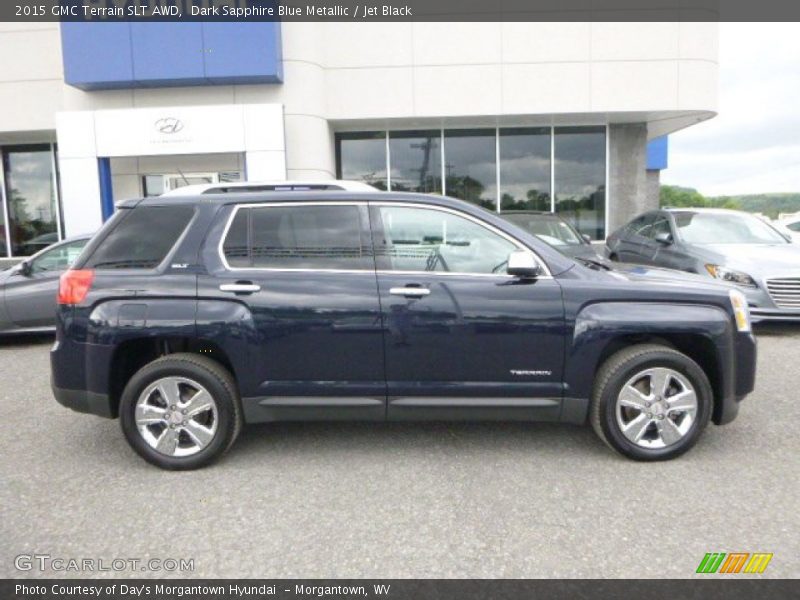 Dark Sapphire Blue Metallic / Jet Black 2015 GMC Terrain SLT AWD