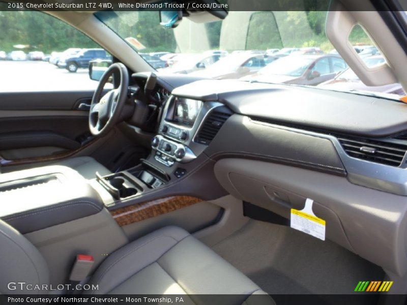 White Diamond Tricoat / Cocoa/Dune 2015 Chevrolet Suburban LTZ 4WD