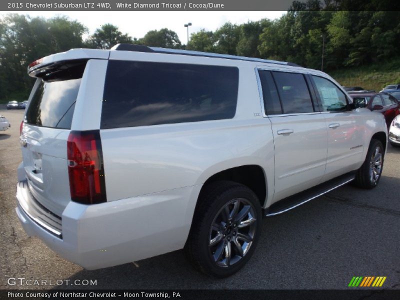 White Diamond Tricoat / Cocoa/Dune 2015 Chevrolet Suburban LTZ 4WD