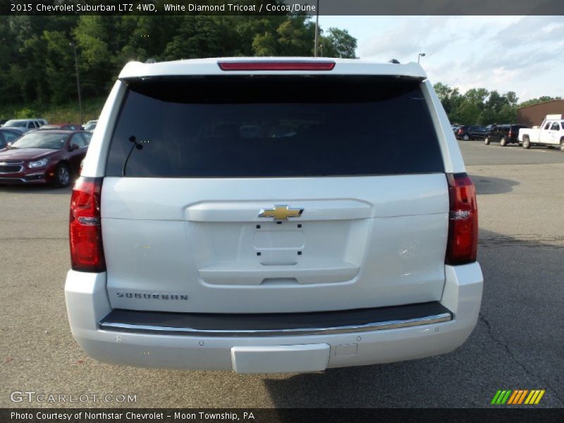 White Diamond Tricoat / Cocoa/Dune 2015 Chevrolet Suburban LTZ 4WD
