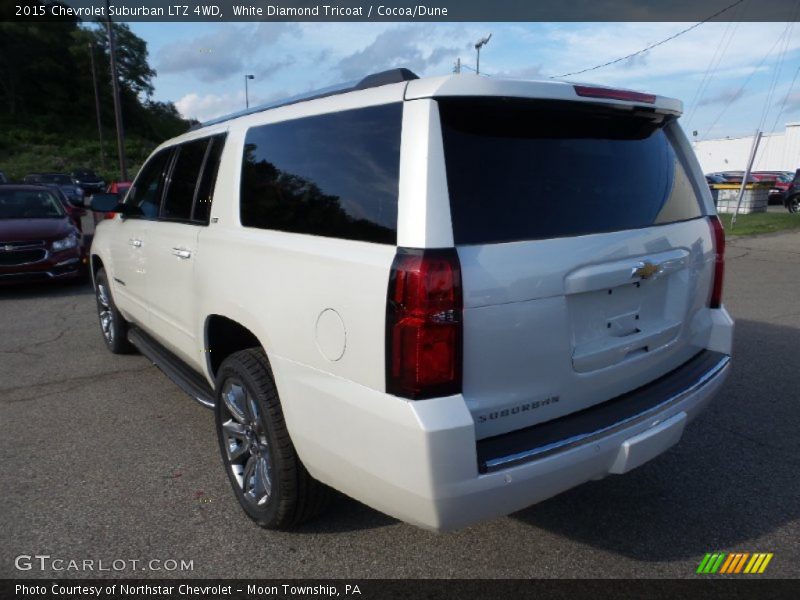 White Diamond Tricoat / Cocoa/Dune 2015 Chevrolet Suburban LTZ 4WD