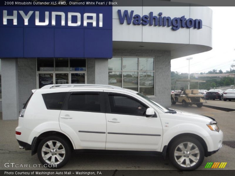 Diamond White Pearl / Black 2008 Mitsubishi Outlander XLS 4WD
