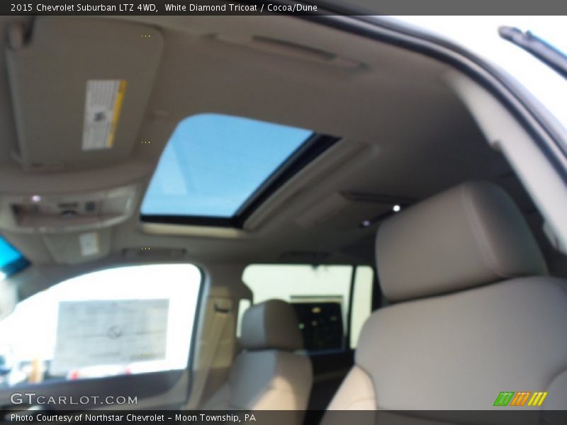 White Diamond Tricoat / Cocoa/Dune 2015 Chevrolet Suburban LTZ 4WD