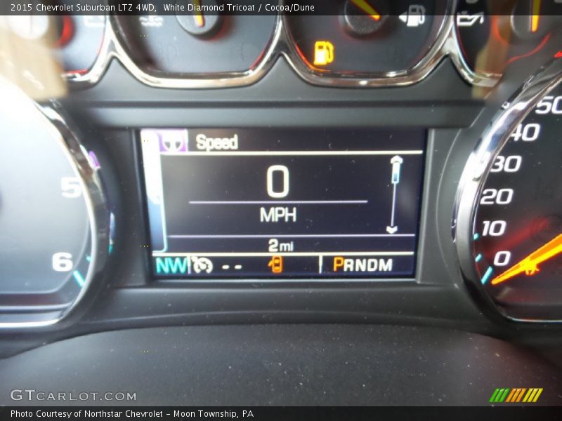 White Diamond Tricoat / Cocoa/Dune 2015 Chevrolet Suburban LTZ 4WD