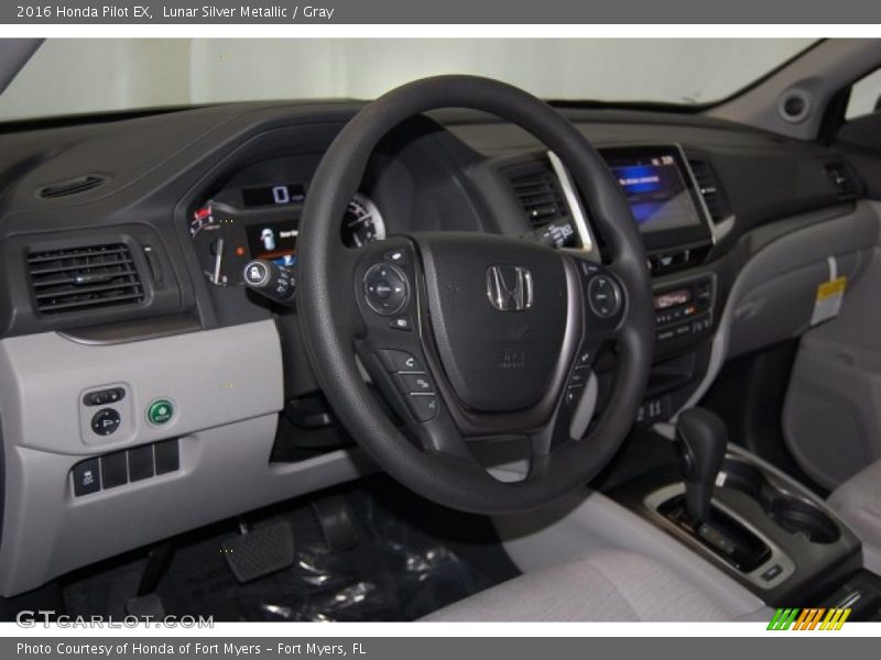 Lunar Silver Metallic / Gray 2016 Honda Pilot EX