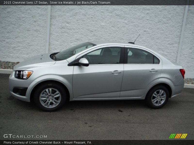 Silver Ice Metallic / Jet Black/Dark Titanium 2015 Chevrolet Sonic LT Sedan
