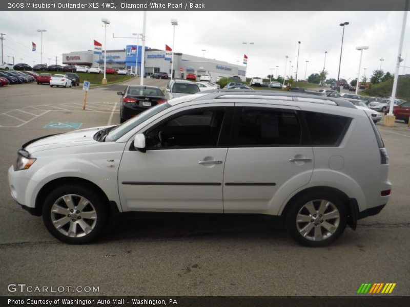 Diamond White Pearl / Black 2008 Mitsubishi Outlander XLS 4WD