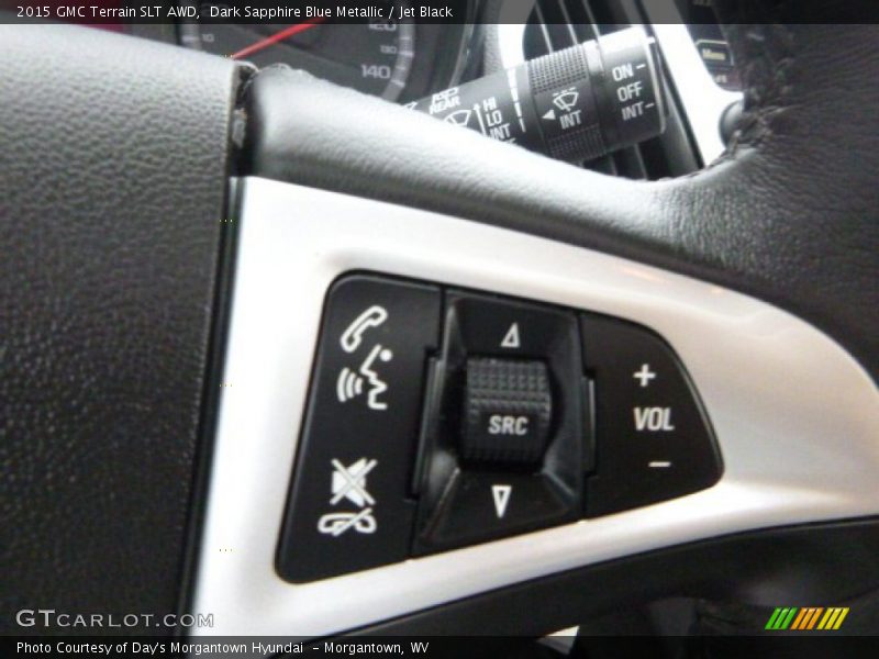 Dark Sapphire Blue Metallic / Jet Black 2015 GMC Terrain SLT AWD