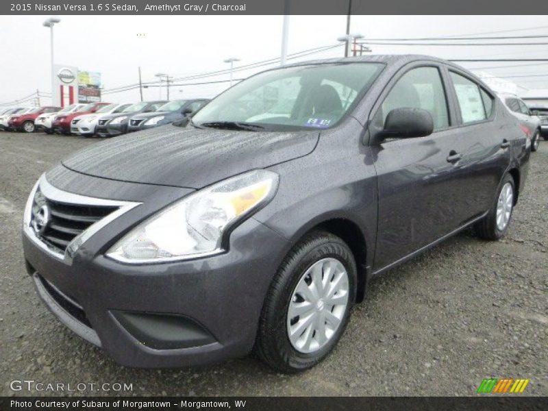 Amethyst Gray / Charcoal 2015 Nissan Versa 1.6 S Sedan