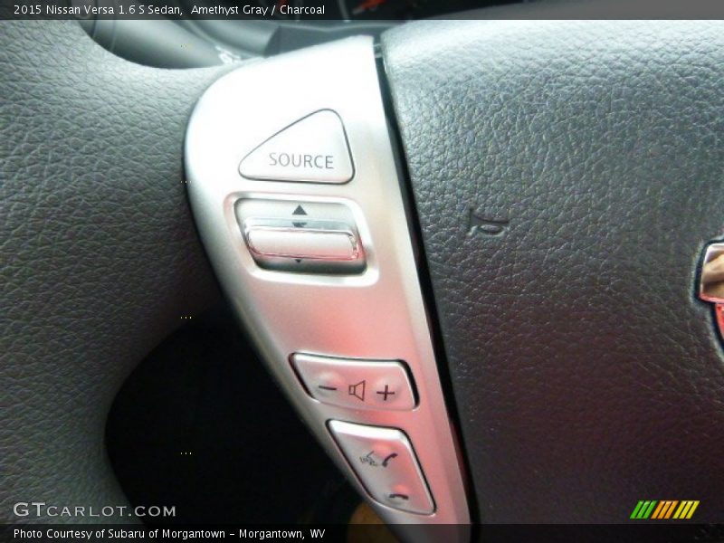 Amethyst Gray / Charcoal 2015 Nissan Versa 1.6 S Sedan