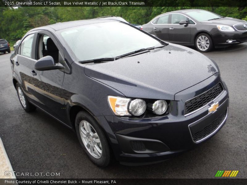 Blue Velvet Metallic / Jet Black/Dark Titanium 2015 Chevrolet Sonic LT Sedan