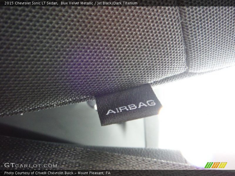Blue Velvet Metallic / Jet Black/Dark Titanium 2015 Chevrolet Sonic LT Sedan
