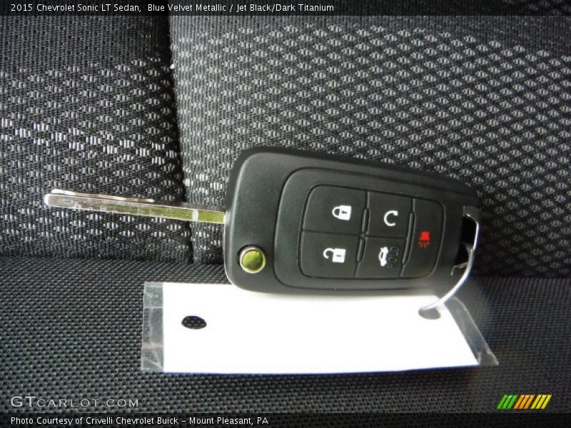 Blue Velvet Metallic / Jet Black/Dark Titanium 2015 Chevrolet Sonic LT Sedan