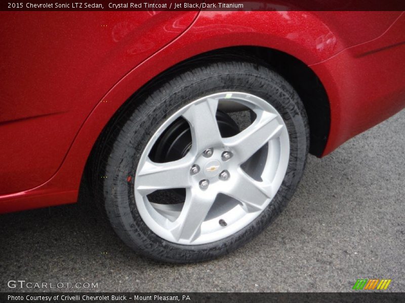 Crystal Red Tintcoat / Jet Black/Dark Titanium 2015 Chevrolet Sonic LTZ Sedan
