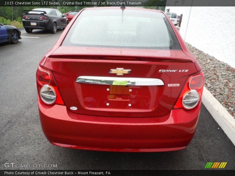 Crystal Red Tintcoat / Jet Black/Dark Titanium 2015 Chevrolet Sonic LTZ Sedan