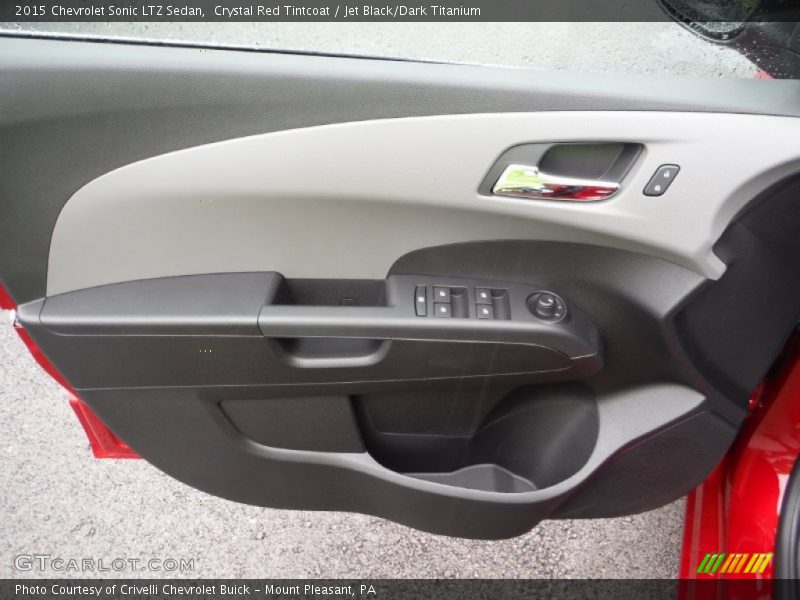 Crystal Red Tintcoat / Jet Black/Dark Titanium 2015 Chevrolet Sonic LTZ Sedan