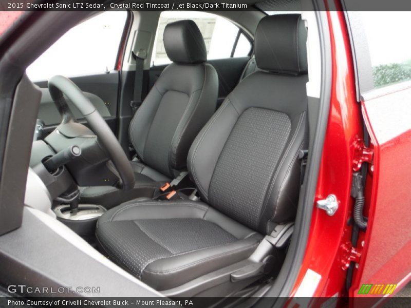 Crystal Red Tintcoat / Jet Black/Dark Titanium 2015 Chevrolet Sonic LTZ Sedan