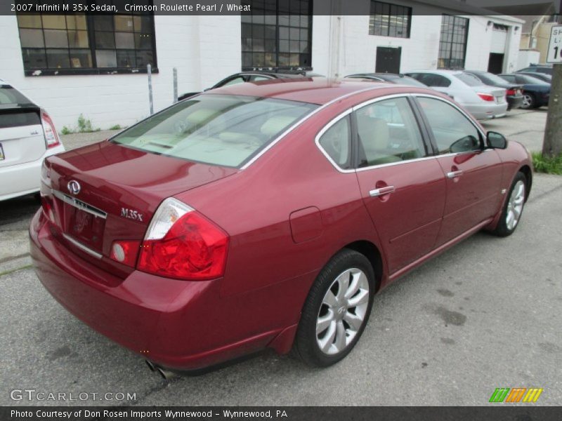 Crimson Roulette Pearl / Wheat 2007 Infiniti M 35x Sedan