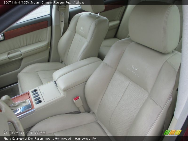 Crimson Roulette Pearl / Wheat 2007 Infiniti M 35x Sedan