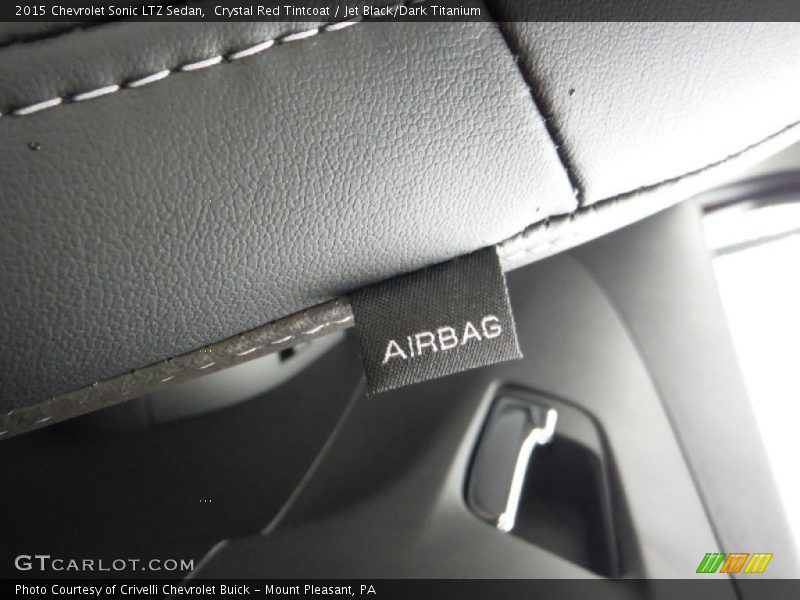 Crystal Red Tintcoat / Jet Black/Dark Titanium 2015 Chevrolet Sonic LTZ Sedan