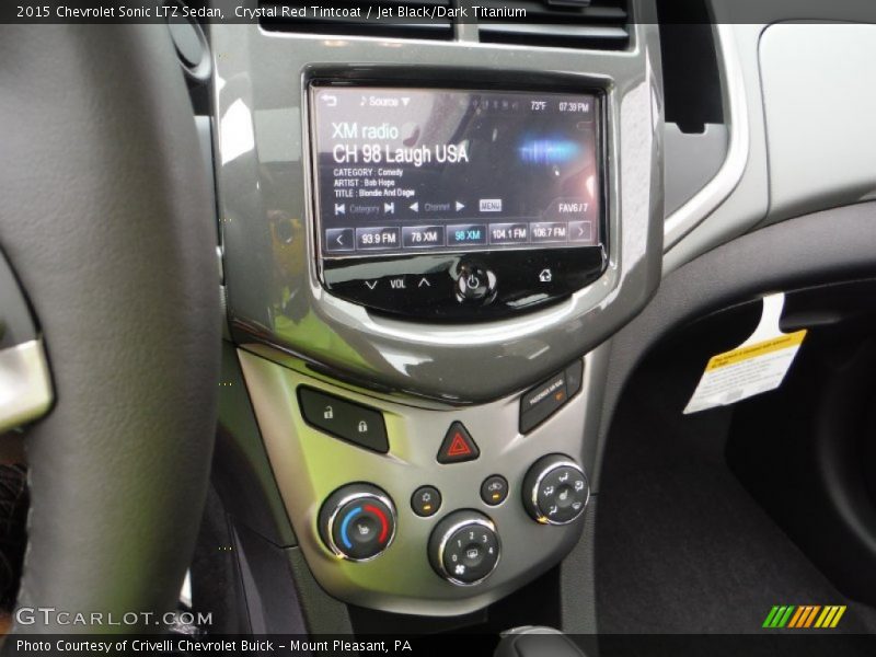 Crystal Red Tintcoat / Jet Black/Dark Titanium 2015 Chevrolet Sonic LTZ Sedan