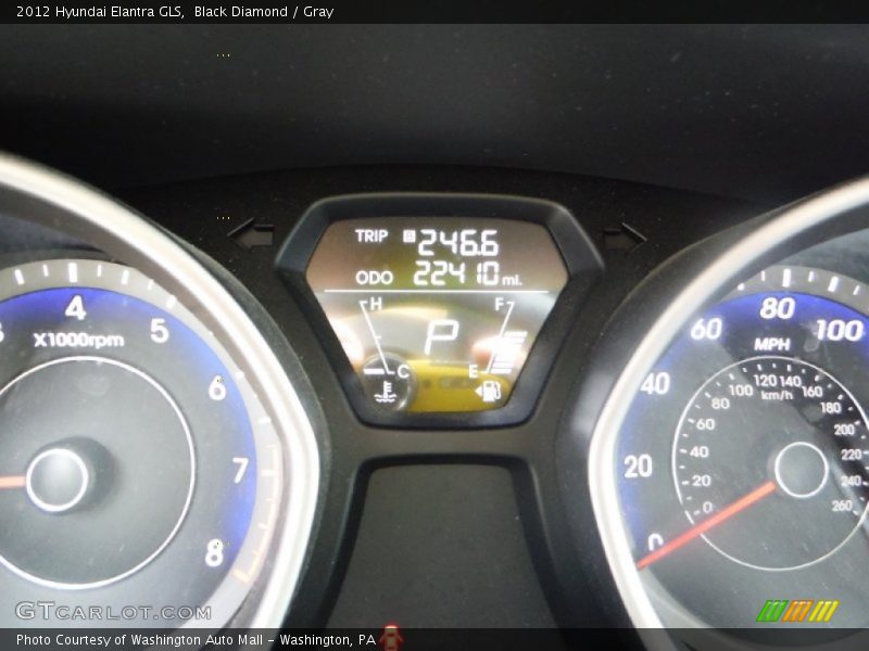 Black Diamond / Gray 2012 Hyundai Elantra GLS