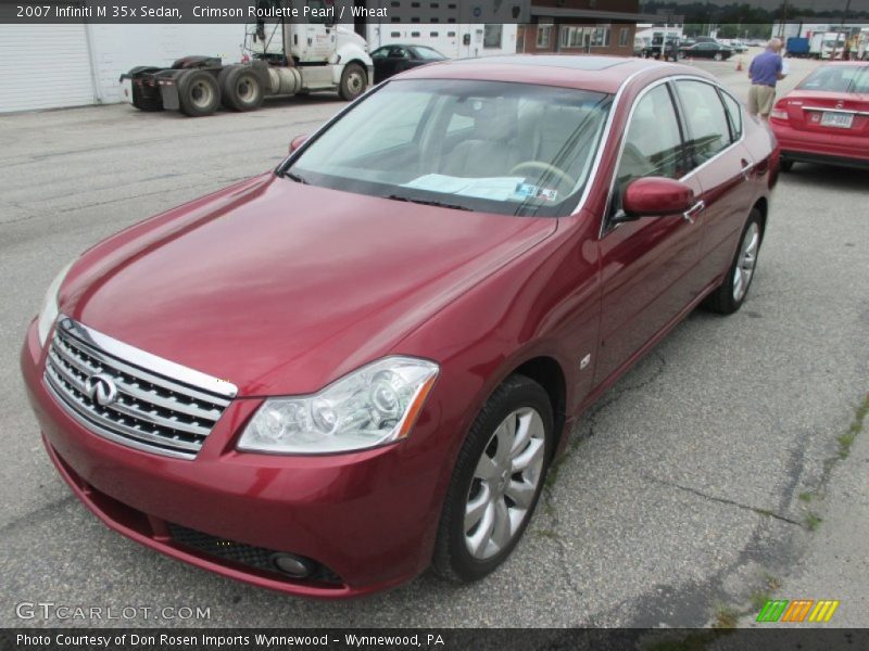 Crimson Roulette Pearl / Wheat 2007 Infiniti M 35x Sedan