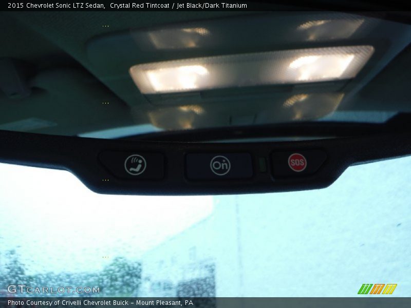 Crystal Red Tintcoat / Jet Black/Dark Titanium 2015 Chevrolet Sonic LTZ Sedan