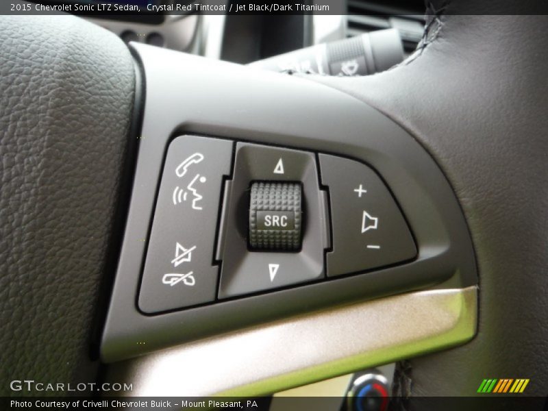 Crystal Red Tintcoat / Jet Black/Dark Titanium 2015 Chevrolet Sonic LTZ Sedan