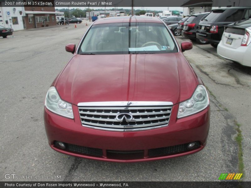 Crimson Roulette Pearl / Wheat 2007 Infiniti M 35x Sedan