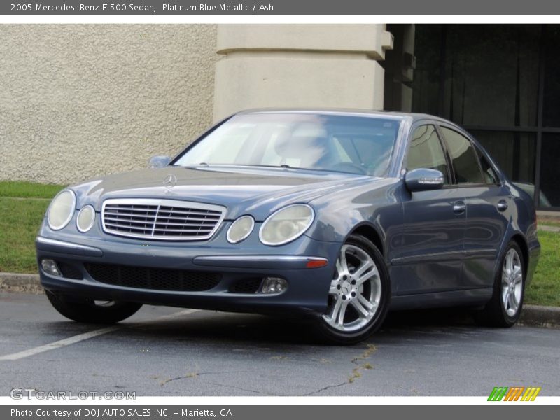 Platinum Blue Metallic / Ash 2005 Mercedes-Benz E 500 Sedan