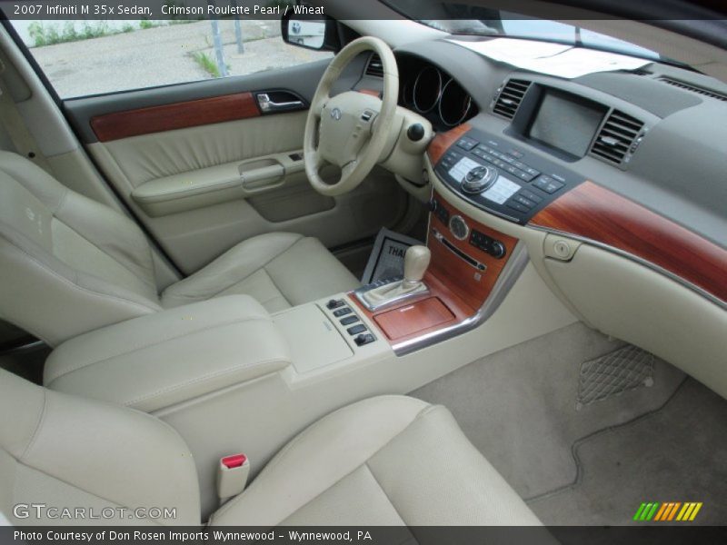 Crimson Roulette Pearl / Wheat 2007 Infiniti M 35x Sedan