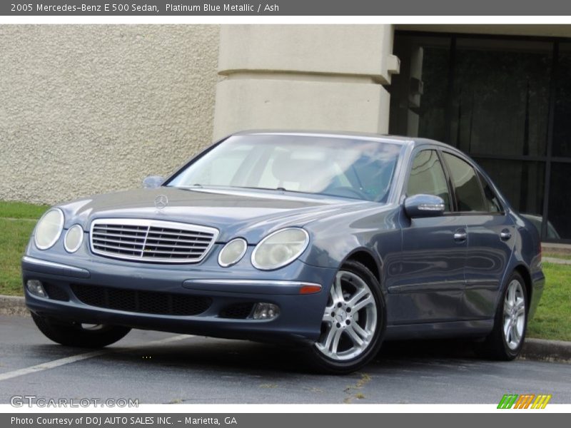 Platinum Blue Metallic / Ash 2005 Mercedes-Benz E 500 Sedan