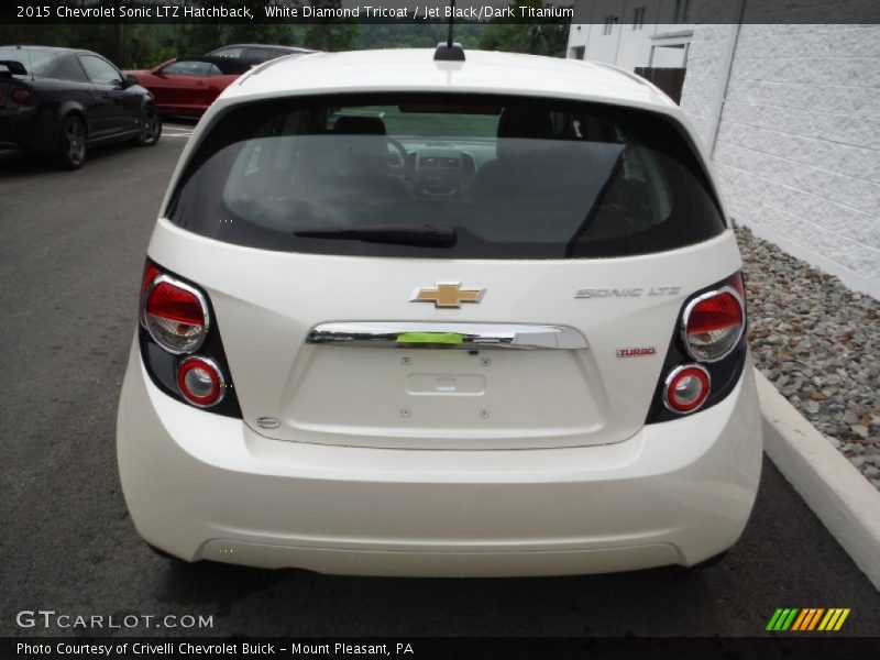 White Diamond Tricoat / Jet Black/Dark Titanium 2015 Chevrolet Sonic LTZ Hatchback