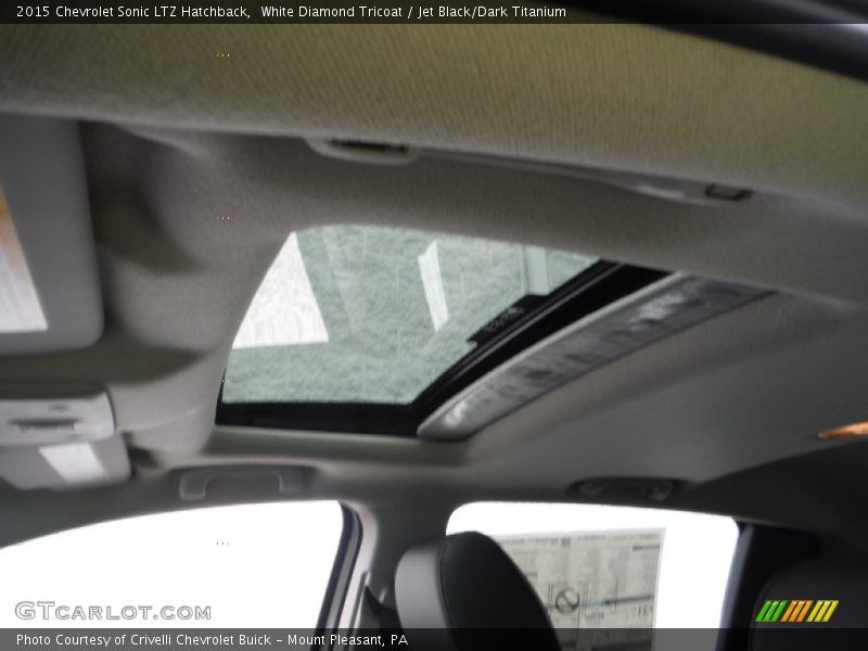 White Diamond Tricoat / Jet Black/Dark Titanium 2015 Chevrolet Sonic LTZ Hatchback