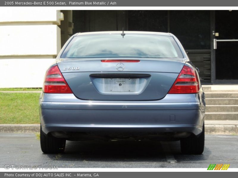 Platinum Blue Metallic / Ash 2005 Mercedes-Benz E 500 Sedan