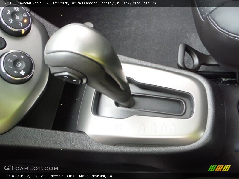 White Diamond Tricoat / Jet Black/Dark Titanium 2015 Chevrolet Sonic LTZ Hatchback