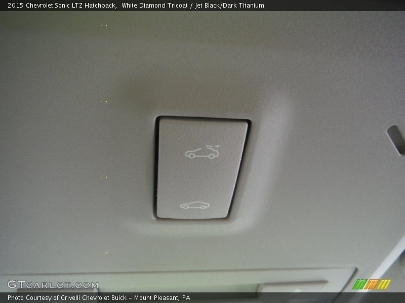 White Diamond Tricoat / Jet Black/Dark Titanium 2015 Chevrolet Sonic LTZ Hatchback
