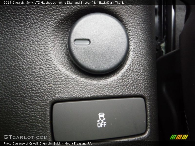 White Diamond Tricoat / Jet Black/Dark Titanium 2015 Chevrolet Sonic LTZ Hatchback