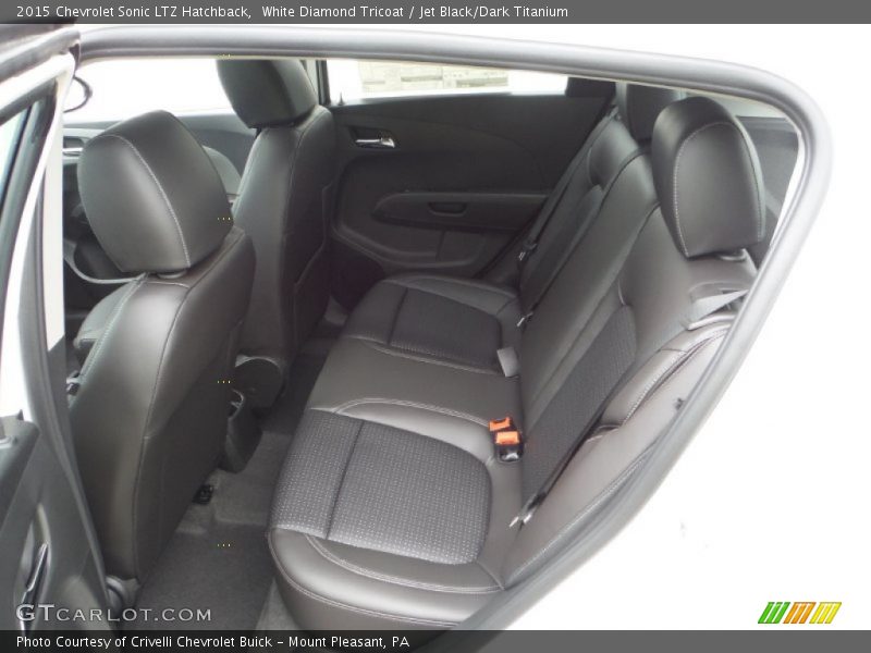 White Diamond Tricoat / Jet Black/Dark Titanium 2015 Chevrolet Sonic LTZ Hatchback