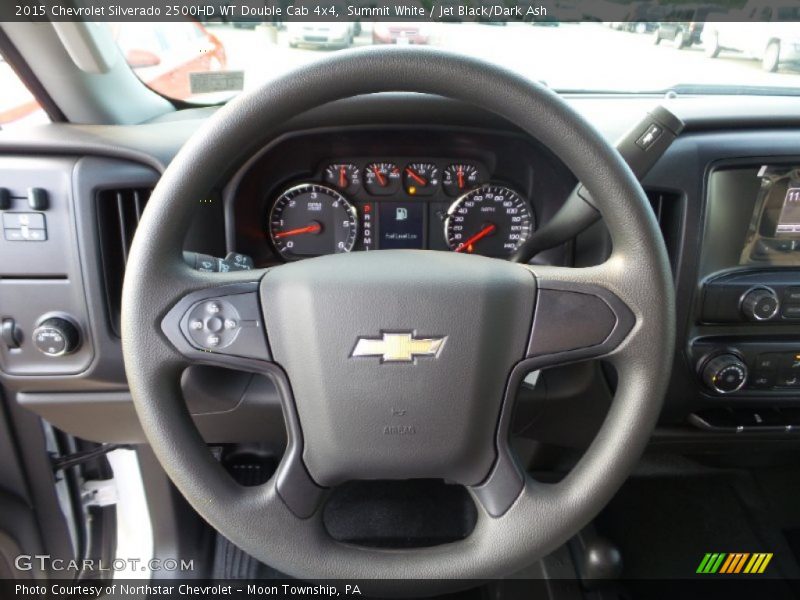 Summit White / Jet Black/Dark Ash 2015 Chevrolet Silverado 2500HD WT Double Cab 4x4