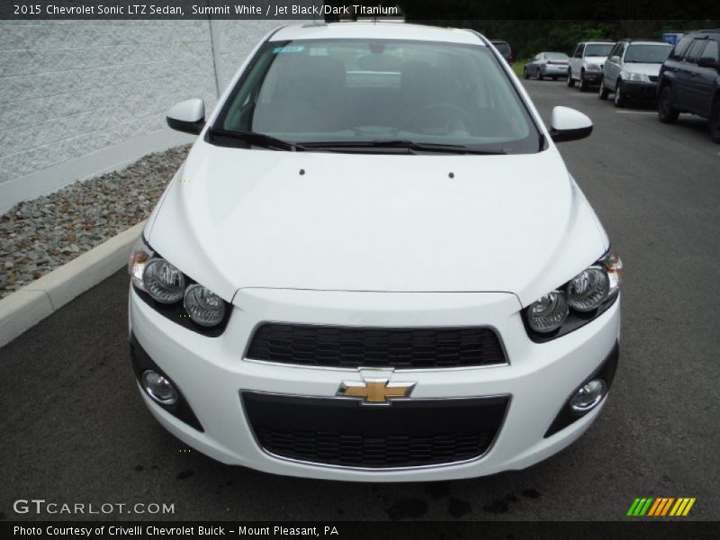 Summit White / Jet Black/Dark Titanium 2015 Chevrolet Sonic LTZ Sedan