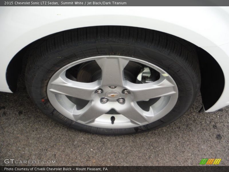 Summit White / Jet Black/Dark Titanium 2015 Chevrolet Sonic LTZ Sedan