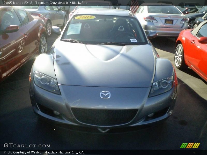 Titanium Gray Metallic / Black/Red 2005 Mazda RX-8
